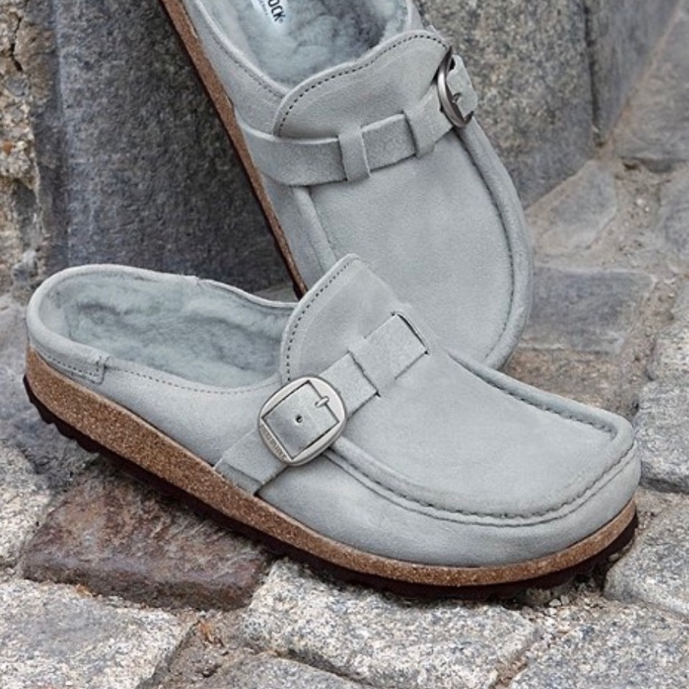 birkenstock buckley genuine shearling mule - Picture 2 of 14